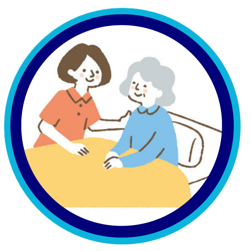 Caregiver helping a senior with bathing and personal hygiene as part of daily personal care services in Bergen County, NJ