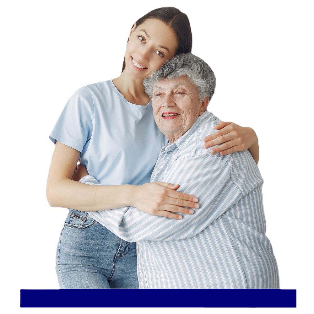 Caregiver and senior smiling together, representing trusted home care insights and family support in Bergen County, NJ