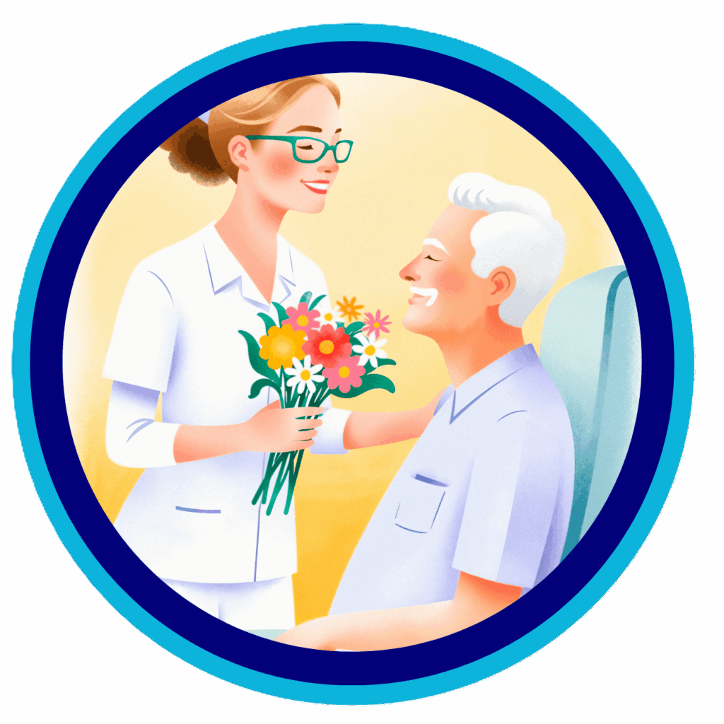 Caregiver supporting a senior with walking and mobility assistance to prevent falls at home in Bergen County, NJ